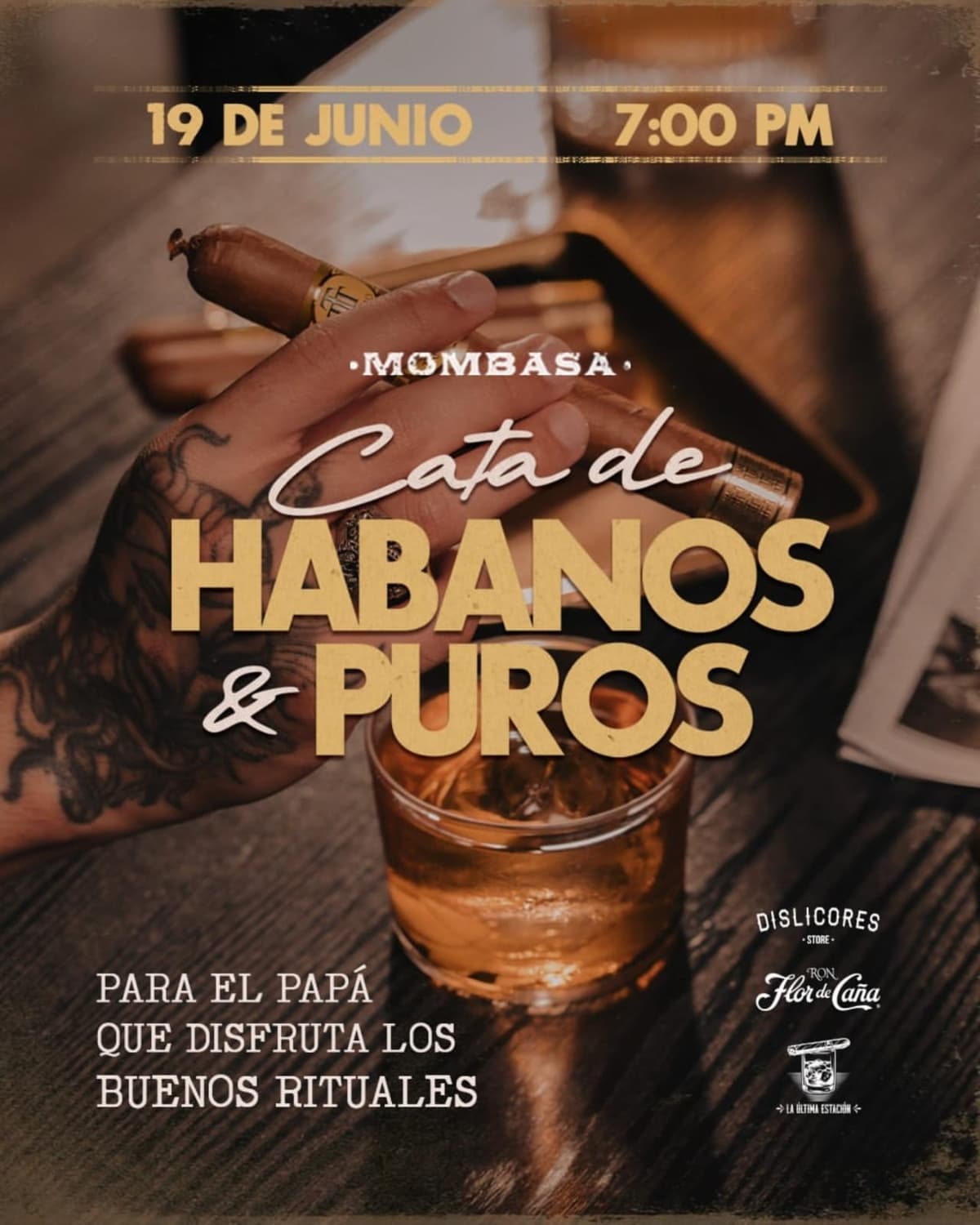 Imagen del evento Cata de habanos y puros | Club del padre; Humo, Madera Y Ron
